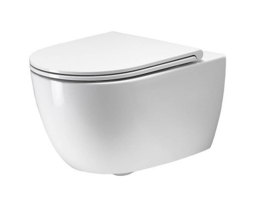 Simas Trevi Унитаз 56х37см., подвесной, безободковый, цвет: белый. F85, TRV18bi Simas Trevi Унитаз 56х37см., подвесной, безободковый, цвет: белый. F85, TRV18bi