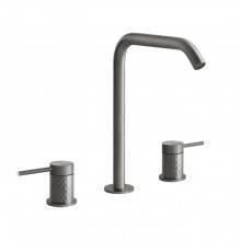 Gessi Intreccio Смеситель для раковины на 3 отверстия, без донного клапана, цвет: шлифованная сталь. 54111#239