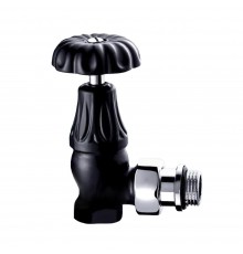 Клапан SR Rubinetterie угловой серия Floral Old Style 1/2, цвет черный матовый 0337-1500VC0S