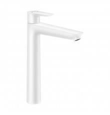 Hansgrohe Talis E Смеситель для раковины, высокий, 1 отв., без донного клапана, цвет: белый матовый. 71717700