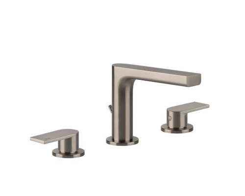 Gessi Emporio Via manzoni Смеситель для раковины, на 3 отв, донный клапан, цвет: Finox Brushed Nickel. 38612#149