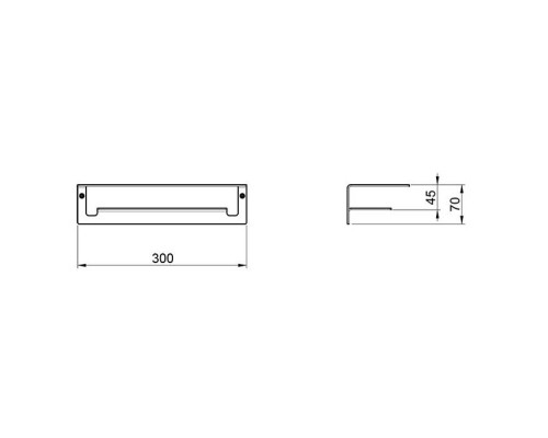 Almar Аксессуары Полка 30xh70см., цвет: черный матовый. E300001.MB Almar Аксессуары Полка 30xh70см., цвет: черный матовый. E300001.MB