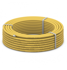 Труба гофрированная из нержавеющей стали SS304 Stahlmann 15A, отожженная в оболочке желтая, 30м SP3041502030