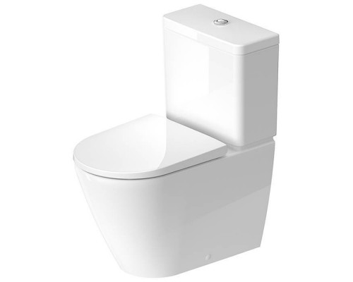 Duravit D-Neo Моноблок 37x65 см, безободковый, слив универсальный, WonderGliss, цвет: белый. 09441000051,  20020900001
