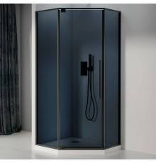 Душевой уголок Black White Stellar Wind S815 BG 90х90, профиль черный, стекло тонированное