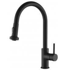 Timo 2316/03FL Saona Смеситель для кухни 192 мм, выдвижной ∩ излив, 2 режима, черный 2316/03FL