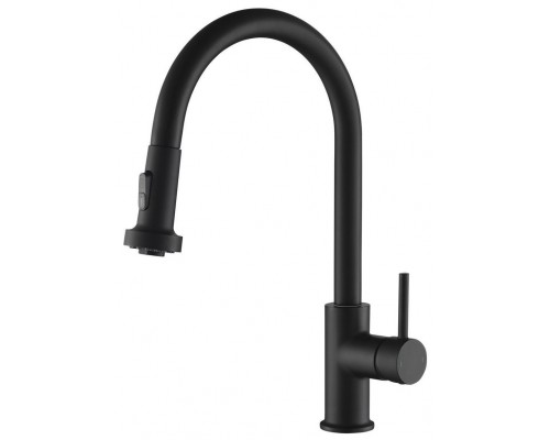 Timo 2316/03FL Saona Смеситель для кухни 192 мм, выдвижной ∩ излив, 2 режима, черный 2316/03FL
