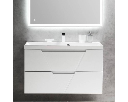 Тумба с раковиной BelBagno Vittoria 100 подвесная, bianco opaco, белая глянцевая раковина Тумба с раковиной BelBagno Vittoria 100 подвесная, bianco opaco, белая глянцевая раковина