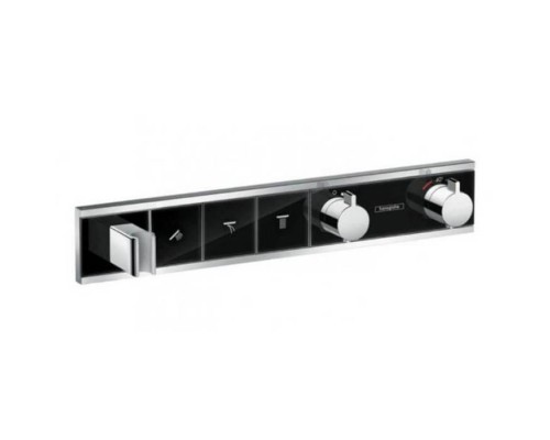 Hansgrohe RainSelect Смеситель для душа, термостатический, 3 источника, СМ, внешняя часть, цвет: черный/хром. 15356600 Hansgrohe RainSelect Смеситель для душа, термостатический, 3 источника, СМ, внешняя часть, цвет: черный/хром. 15356600