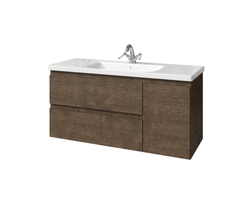 Тумба под раковину без столешницы Caprigo Forte 120 R подвесная, шоколадный орех