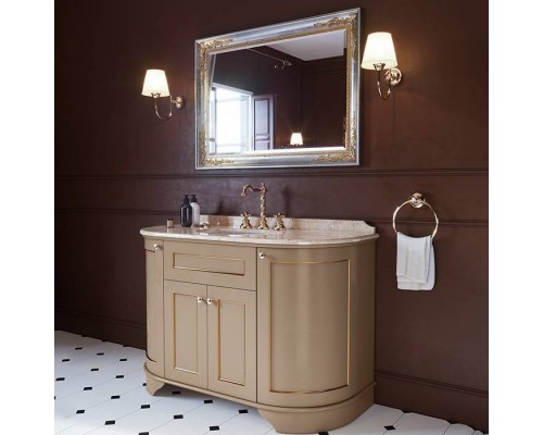 TW York Nuovo Комплект мебели, с мраморной столешницей с 3 отв. 130см, напольный, цвет: pennellato/oro/diano. YOR4130-PO+S53 bi комплект,  YORM130-1/DNR/h2/3F