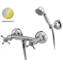 СНЯТ IS B9659LS Reflections Смеситель для душа, с душевым набором, керамика, 20 л/мин, хром/золото B9659LS