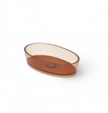 Dea Design Washbasins Раковина 60х35х14см., накладная, без отв., Glasstek, прозрачная смола, цвет: Sunset R1. DD9036 600 R1