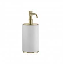 Gessi Venti20 Дозатор для жидкого мыла настольный, цвет: белый, фурнитура Brushed Brass PVD. 65437#727