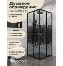 Душевая перегородка Niagara Eco NG-1010-14QBLACK (100x100x190 см)