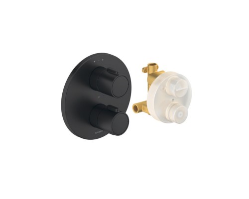 Duravit Thermostatic Смеситель для душа, настенный, термостатический, цвет: черный матовый. TH4200008С46