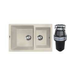Комплект Мойка Lava D3.CRE crema + Измельчитель KUCHENSTERN Muhle