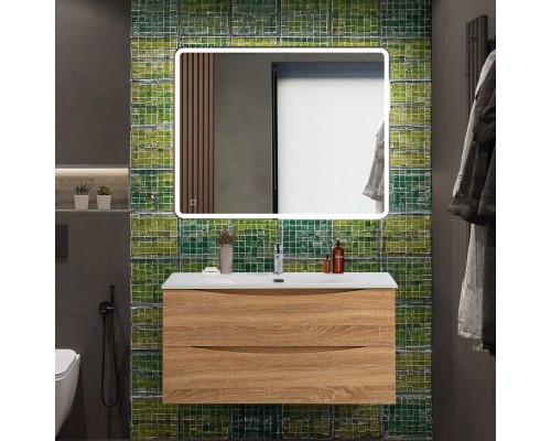 Мебель для ванной комнаты BelBagno Marino-cer-n 100 подвесная, rovere bianco