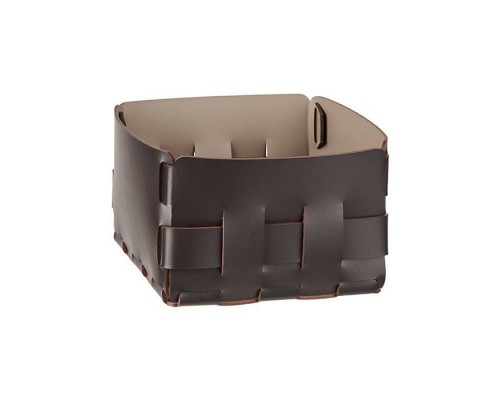 ADJ Корзинка Mini Bottega, 19x19xH13 см., цвет: шоколад/капучино. 1019.06/04