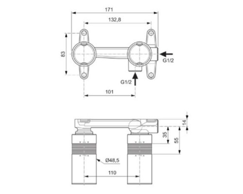 Ideal Standard Built-In Универсальный встраиваемый комплект для настенного смесителя для раковины. Для монтажа с A6938 / A7371 / A7372 / A7378 / A7379 / A7380 / A7381 / BD133 / BD244 / BD509 / BD510 / T5015 / T5016 / T5017. A1313NU Ideal Standard Built-In Универсальный встраиваемый комплект для настенного смесителя для раковины. Для монтажа с A6938 / A7371 / A7372 / A7378 / A7379 / A7380 / A7381 / BD133 / BD244 / BD509 / BD510 / T5015 / T5016 / T5017. A1313NU