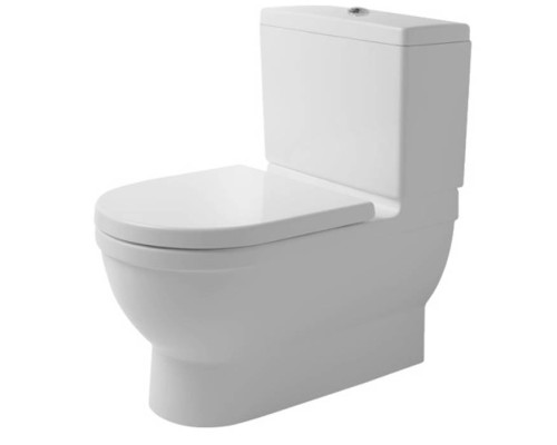 Duravit Starck 3 Унитаз напольный в комплекте Big Toilet 42х74см, с отдельным бачком с механизмом слива хром, слив универсальный, с креплениями, цвет: белый. 0928100005,  2104090000