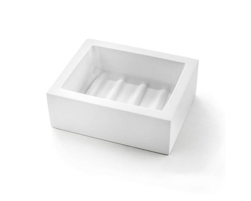 3SC Bemood White Мыльница настольная, цвет: белый. BEMW01A 3SC Bemood White Мыльница настольная, цвет: белый. BEMW01A