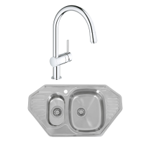 Комплект Мойка Kaiser + Смеситель Grohe Minta 3291800E хром