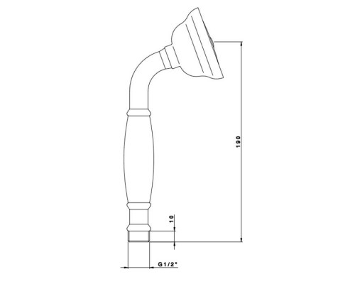 Nicolazzi Doccia Лейка Ручной душ, цвет: бронза. 7104BZ