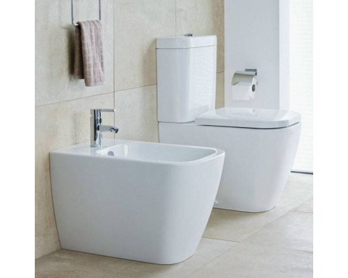 Duravit Happy D2 Унитаз напольный, 36,5х63 см, цвет белый/хром. 2134090000,  0934100005