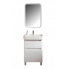Мебель для ванной комнаты Alavann Lana 60 напольная,раковина Santek Нео 60, белая