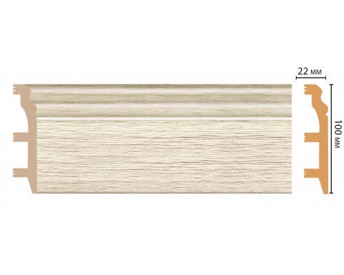Плинтус напольный DECOMASTER D232-1070ДМ (100*22*2400мм) Плинтус напольный DECOMASTER D232-1070ДМ (100*22*2400мм)