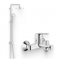 Душевой комплект Смеситель Grohe BauEdge 23334000 + Стойка New Tempesta Rustic 26452001