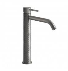 Gessi Intreccio  Смеситель для раковины высокий, без донного клапана, цвет: шлифованная сталь. 54106#239