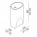 Agape Pear C Раковина 55.5x40.9x90 см, без отв., выпуск в стену, цвет: белый. ACER0896MZ *0