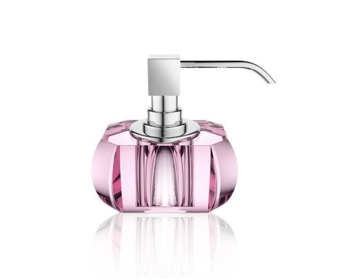 Decor Walther Kristall SSP Дозатор для мыла, настольный, цвет: хрусталь розовый/хром. 0924261