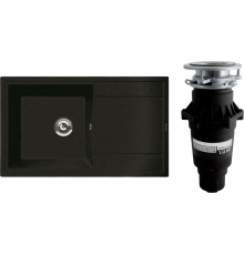 Комплект Мойка Florentina Липси 860 антрацит + Измельчитель Bone Crusher BC 810-SL Slim Line