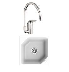 Комплект Мойка Rivelato Locus LS-50 brina + Смеситель Grohe Euroeco