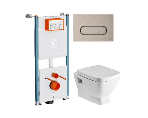 Комплект Унитаз подвесной Santek Нео 1WH302423 с микролифтом + Инсталляция VitrA V-Fix Core 732-5800-01PV + Кнопка Root Round 740-2295 никель Комплект Унитаз подвесной Santek Нео 1WH302423 с микролифтом + Инсталляция VitrA V-Fix Core 732-5800-01PV + Кнопка Root Round 740-2295 никель