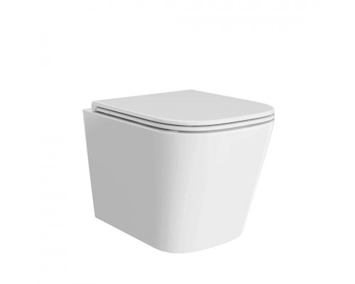 Унитаз подвесной Kerama Marazzi Cubo CU.wc.02 безободковый, с микролифтом