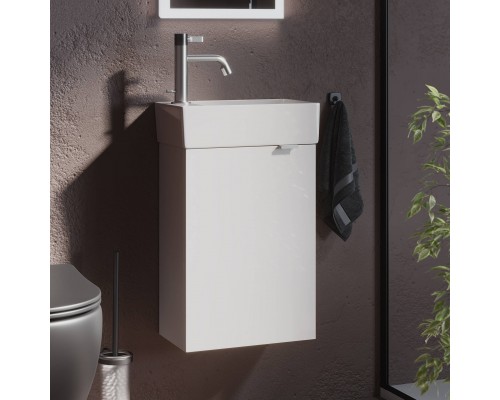 Тумба с раковиной Sancos Mini 35 L подвесная, белый глянец Тумба с раковиной Sancos Mini 35 L подвесная, белый глянец