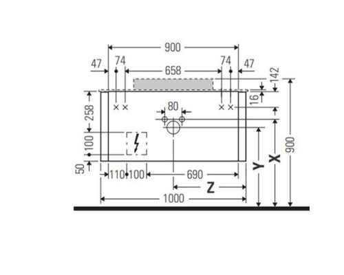 Duravit Happy D.2 Plus Тумба подвесная 100x55х40.8см, с раковиной и 2 ящиками, цвет: белый глянцевый. 2318600000,  HP031E02222,  HP496102222