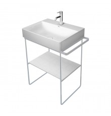 Duravit DuraSquare Консоль металлическая напольная с раковиной 50x47см, с полотенцедержателем, цвет: хром. 0031151000,  2353500041