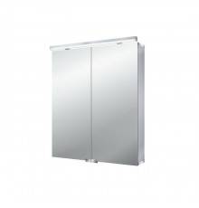 EMCO Flat Зеркальный шкаф 60х72.7см., LED-подсветка, 2 двери, 2 полки, розетка, без нижней подсветки. 9797 050 63