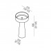 Agape Bjhon Раковина 47х47х90 см, без отв., мрамор Marquina, цвет: черный. ACER1081MNM *0