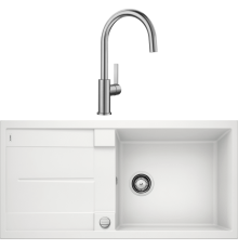 Комплект Мойка кухонная Blanco Metra XL 6S 515280 белая + Смеситель Candor 523120