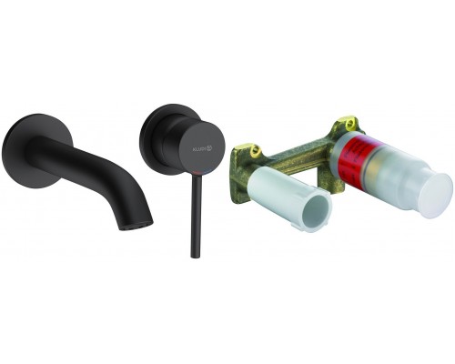 Kludi 38 244 3976S Bozz Set Смеситель для раковины 180 мм, настен., на 2 отв., Комплект 382443976S