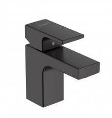 Hansgrohe Vernis Shap Смеситель для раковины, излив 70 мм, с донным клапаном, цвет: матовый черный . 71560670