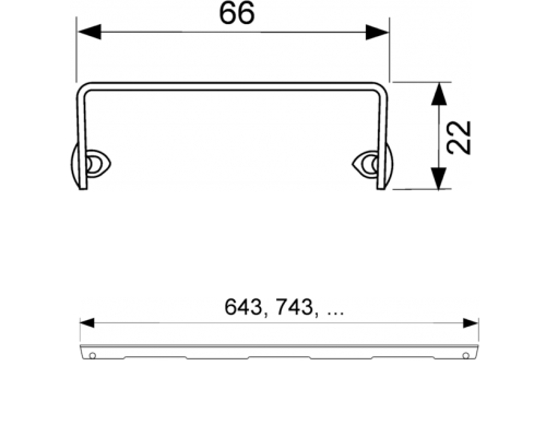 TECEdrainlinе Решетка lines, 900 мм, нерж. сталь. 600920
