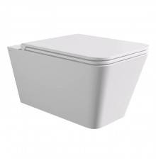 Alice Hide Square Унитаз 55х35см., подвесной, безободковый, без сиденья и крышки, цвет: белый матовый. 31210109,  FIX10
