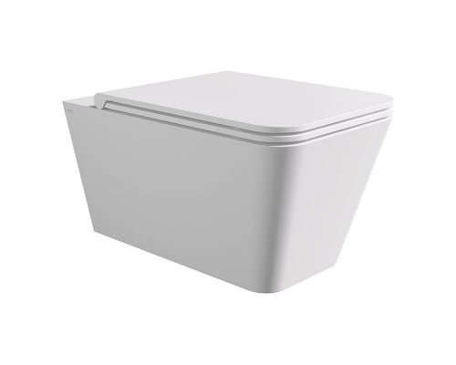 Alice Hide Square Унитаз 55х35см., подвесной, безободковый, без сиденья и крышки, цвет: белый матовый. 31210109,  FIX10